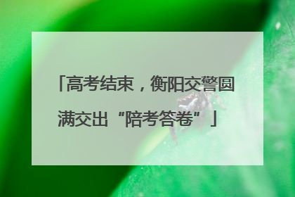 高考结束，衡阳交警圆满交出“陪考答卷”