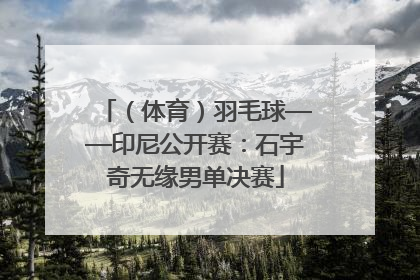 （体育）羽毛球——印尼公开赛：石宇奇无缘男单决赛