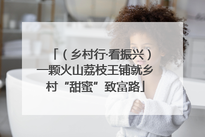（乡村行·看振兴）一颗火山荔枝王铺就乡村“甜蜜”致富路