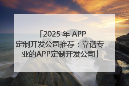 2025 年 APP 定制开发公司推荐：靠谱专业的APP定制开发公司