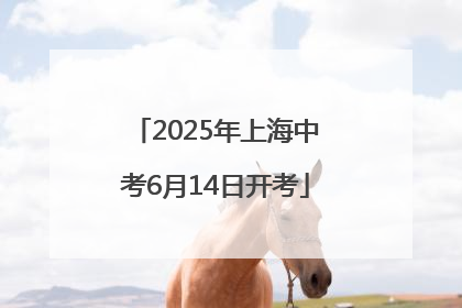 2025年上海中考6月14日开考