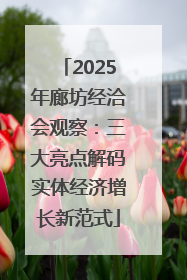 2025年廊坊经洽会观察：三大亮点解码实体经济增长新范式