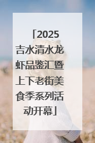 2025吉水清水龙虾品鉴汇暨上下老街美食季系列活动开幕
