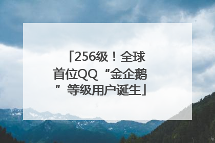 256级！全球首位QQ“金企鹅”等级用户诞生