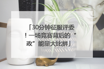 30分钟征服评委！一场竞赛背后的“政”能量大比拼