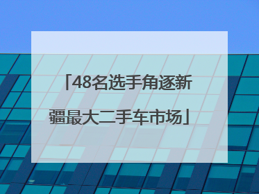 48名选手角逐新疆最大二手车市场