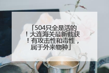 504只全是活的！大连海关最新截获！有攻击性和毒性，属于外来物种