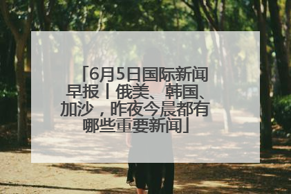 6月5日国际新闻早报丨俄美、韩国、加沙，昨夜今晨都有哪些重要新闻
