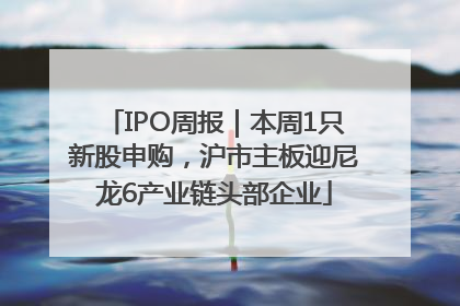 IPO周报｜本周1只新股申购，沪市主板迎尼龙6产业链头部企业